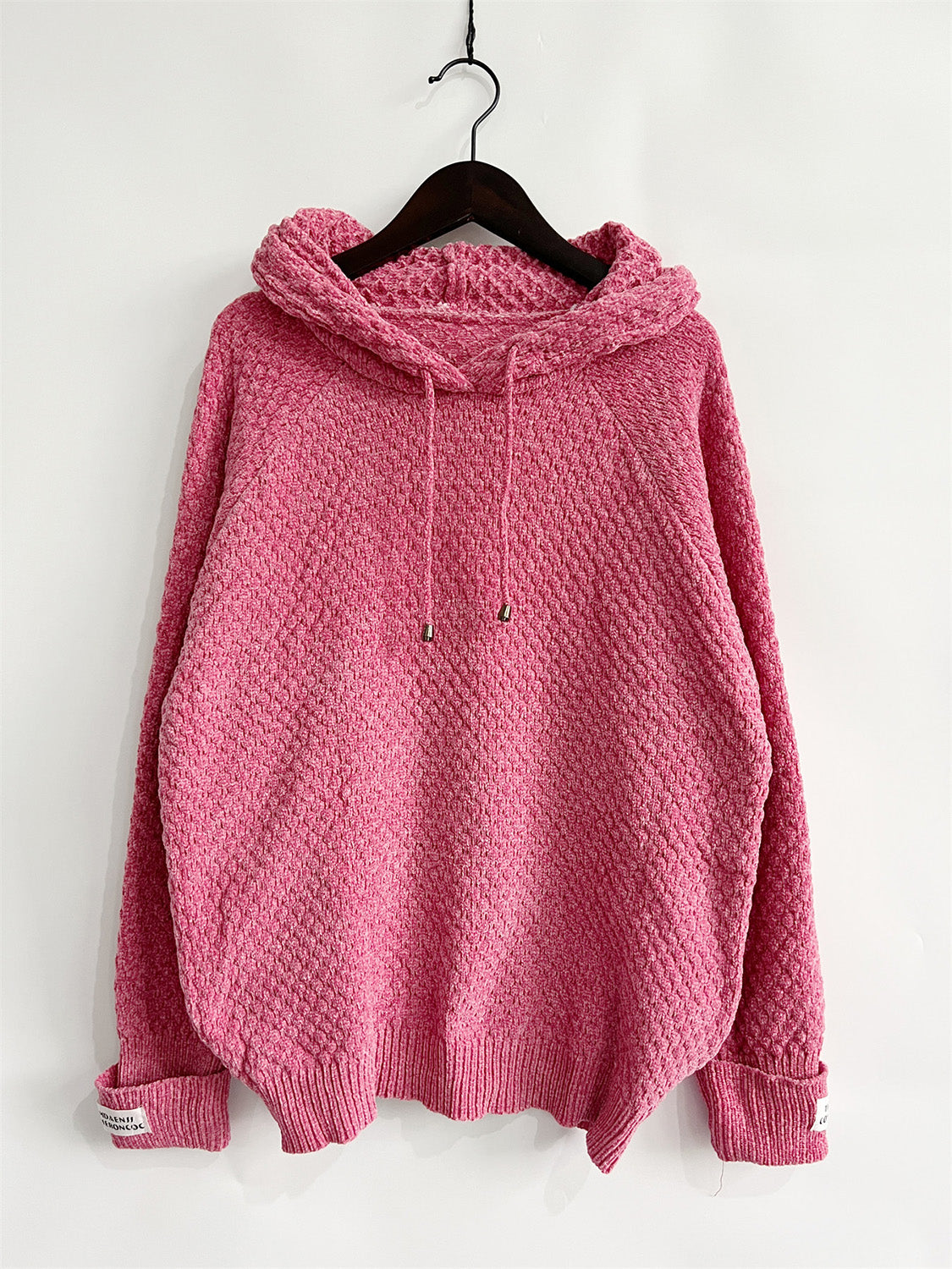 Drawstring Long Sleeve  Hooded Sweater