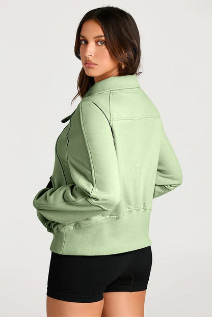 Half Zip Long Sleeve Sweatshirt