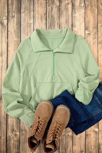 Half Zip Long Sleeve Sweatshirt