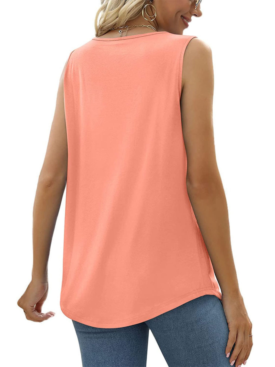 Ruched Square Neck Tank